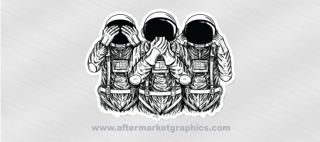 Astronauts See Speak Hear No Evil Sticker